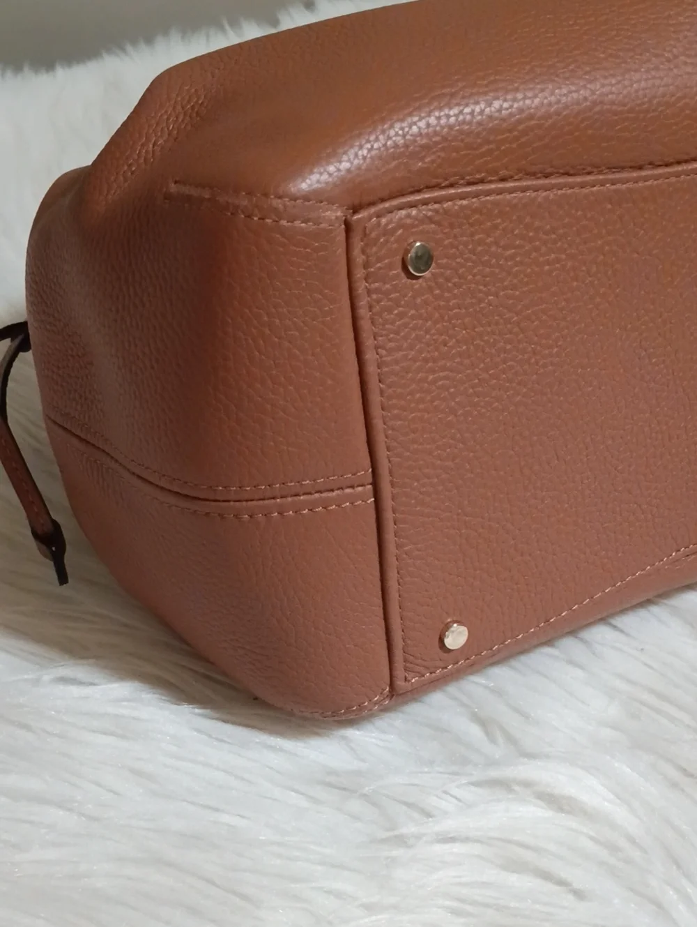 kate spade Dumpling satchel in Gingerbread Tan Pebble leather